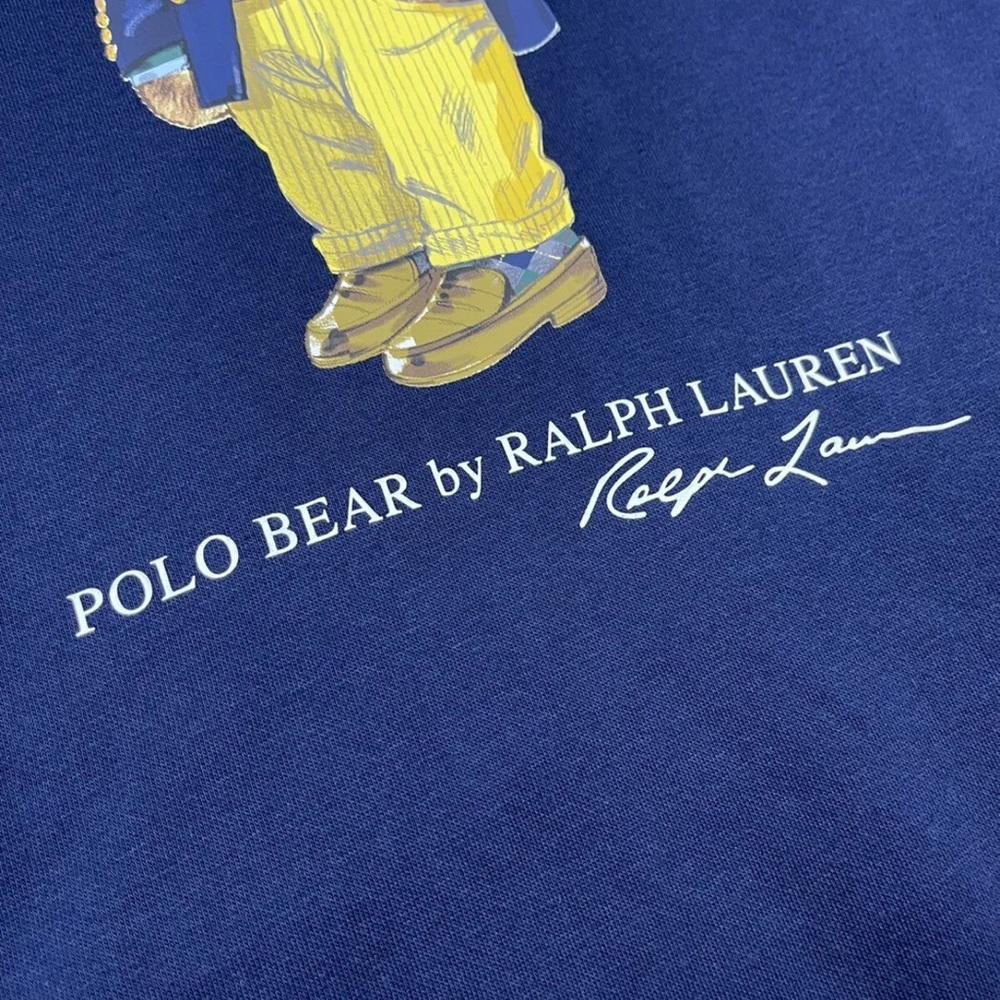 Polo Ralph Lauren Polo Bear Fleece Hoodie Navy 1XB 2XB Big & Tall - Picture 5 of 9